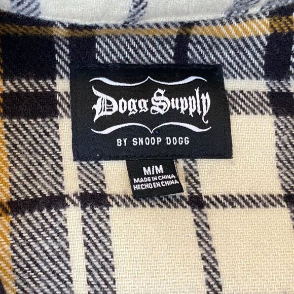 Doggy Supply By Snoop Dogg Mens Plaid Flannel Shirt Medium Long Sleeve - Picture 2 of 7